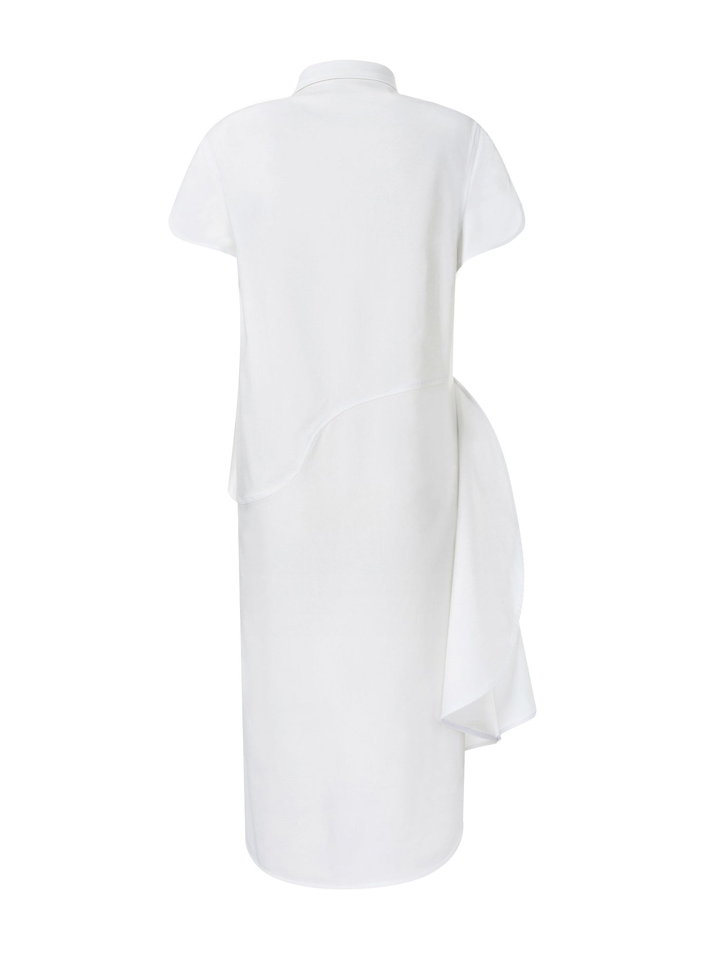 Cotton Shirt Dress in White