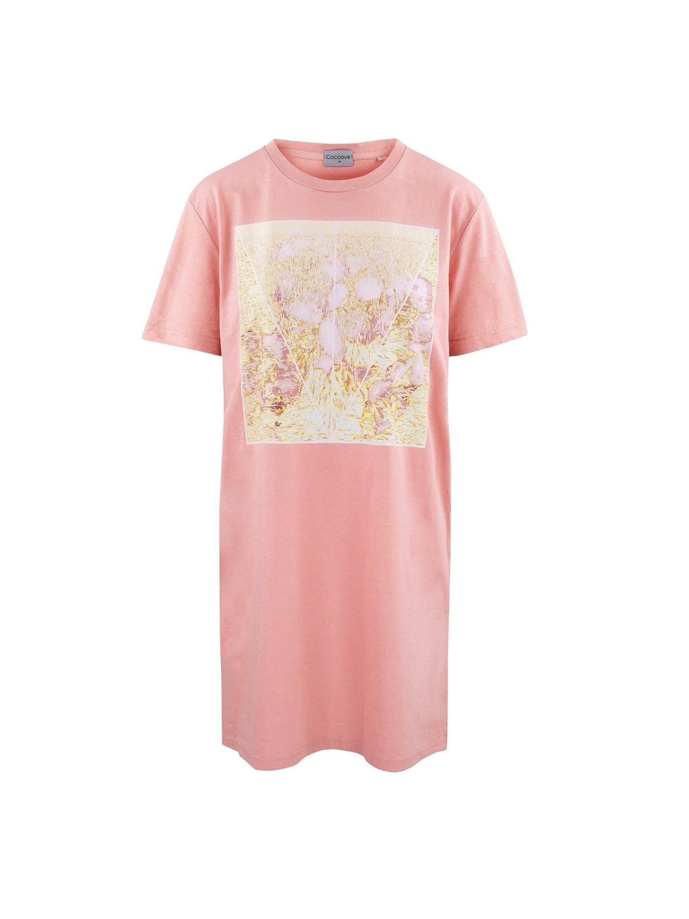 Pink print t-shirt dress
