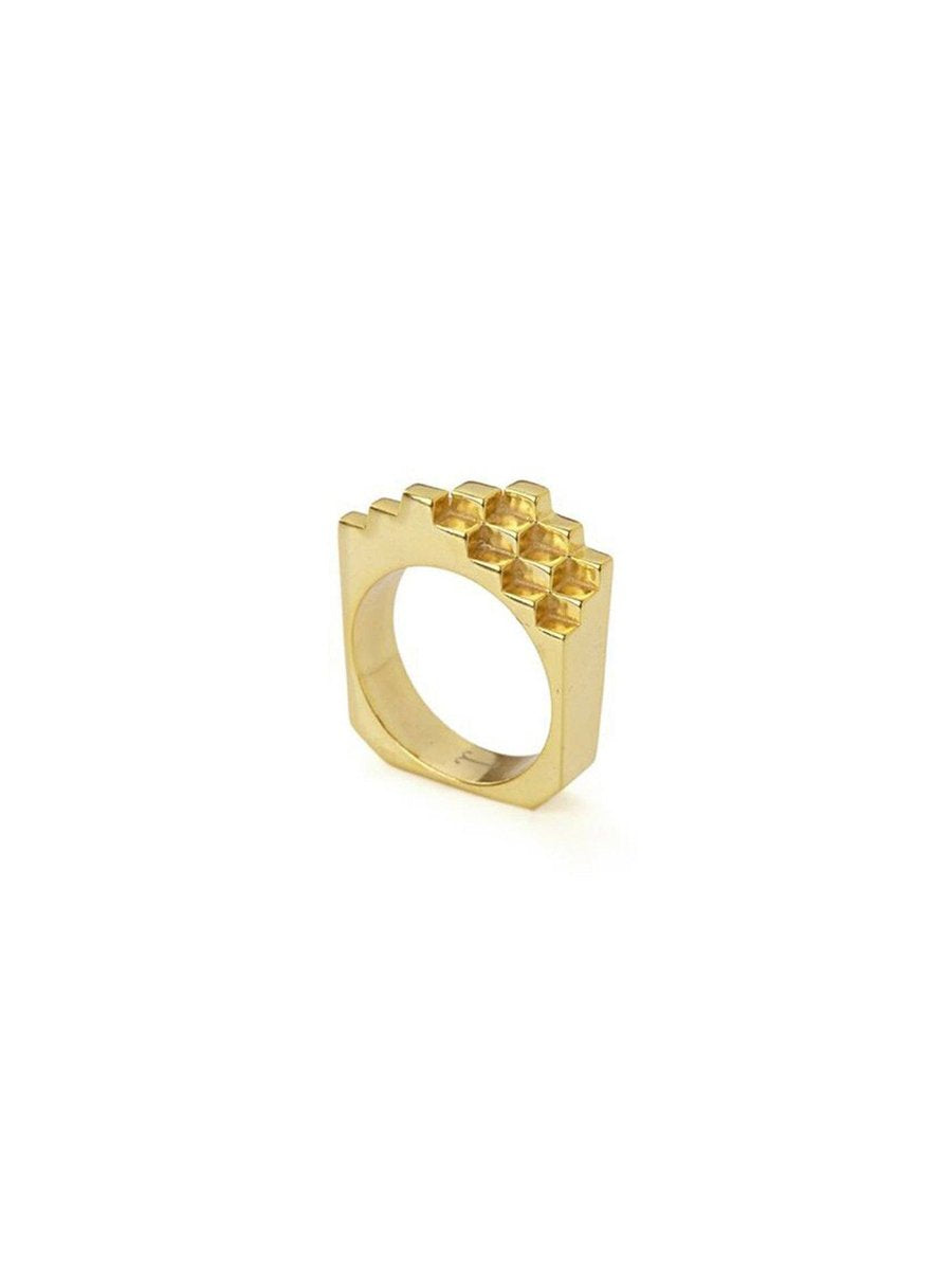 Hive Ring in 18ct Gold Vermeil