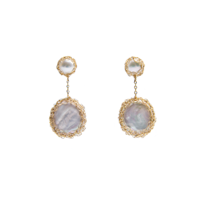 Angie 14k Gold-filled Freshwater Baroque Pearl Drop Earrings