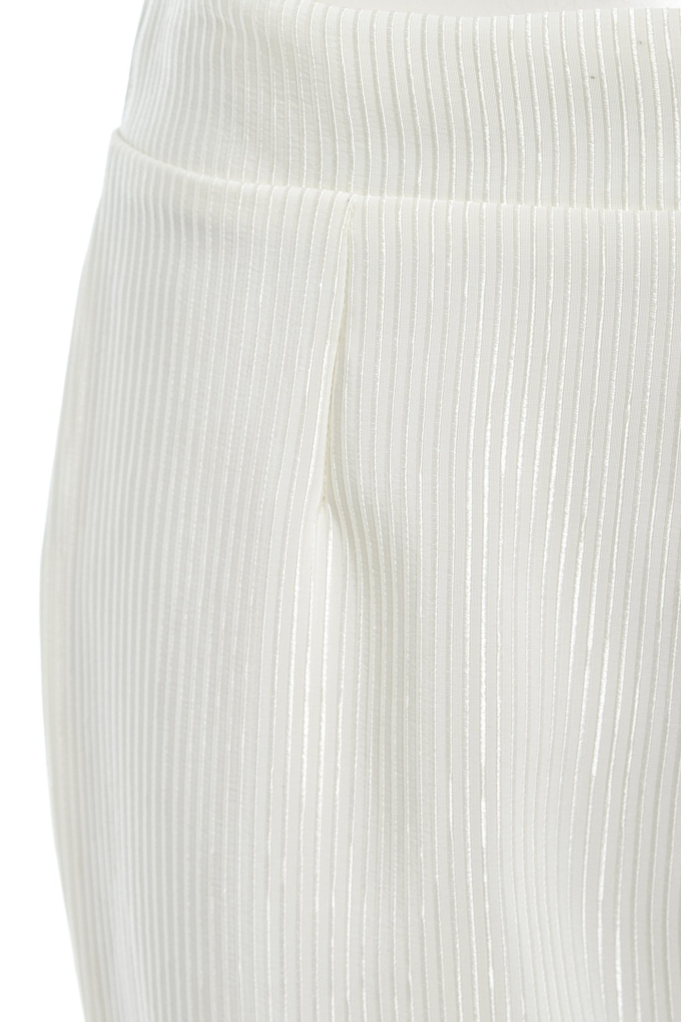 Callie High Waisted Stripe Flared Trousers White 