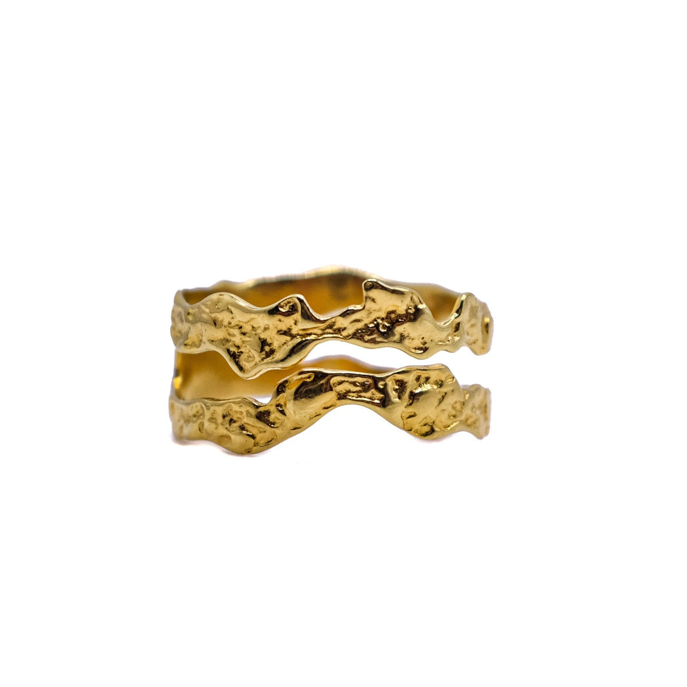 Double Lava Ring- Gold