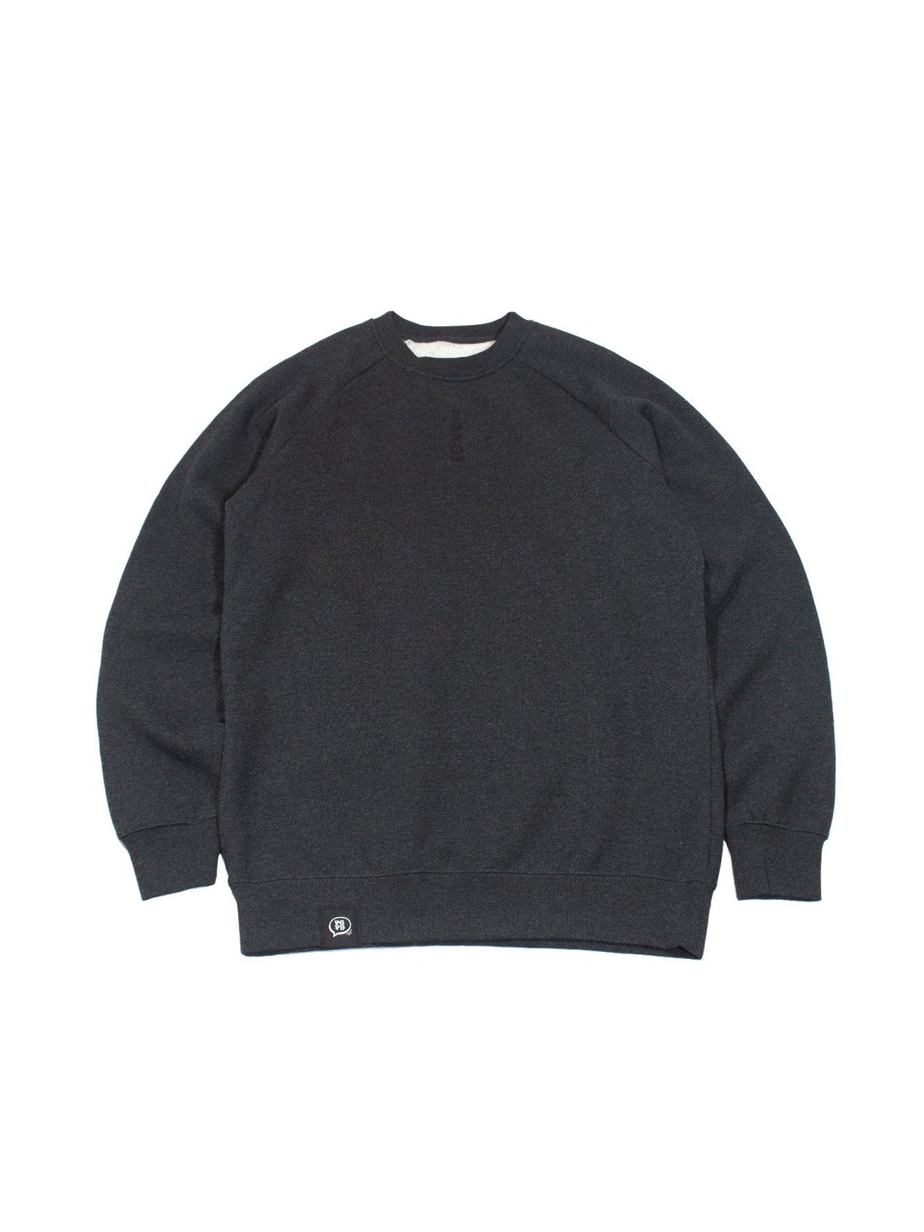Cotton Raglan Sweatshirt - Camo Crest in Dark Heather