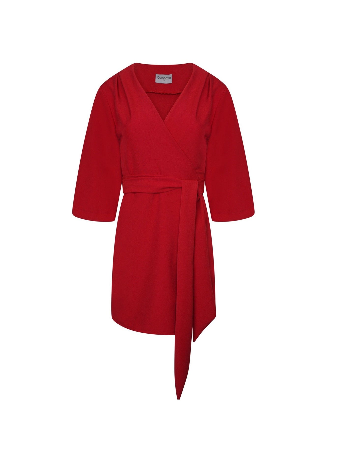 Red wrap dress by COCOOVE