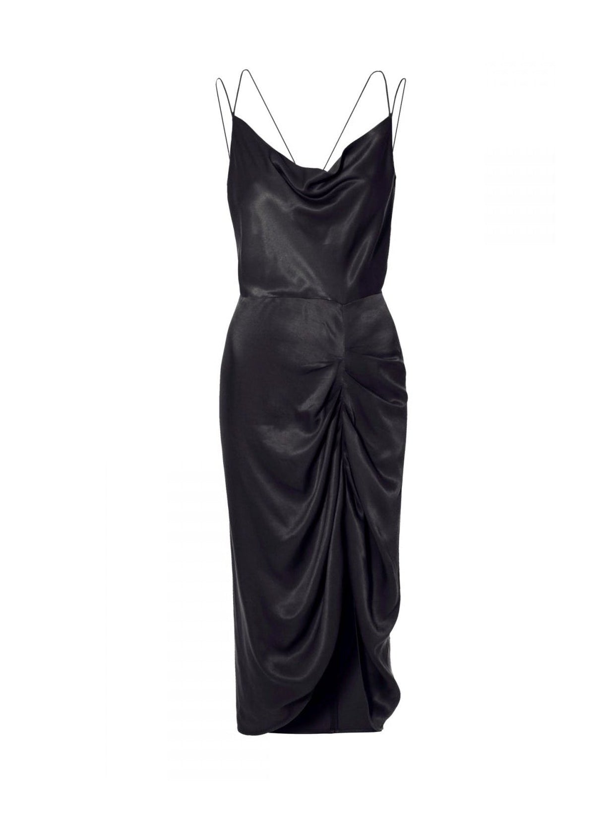 Ava Glossy Black Dress