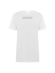 Sabinna Cotton Love Fair Fashion T-shirt in White- LDC