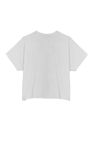 Panelled T-shirt in White