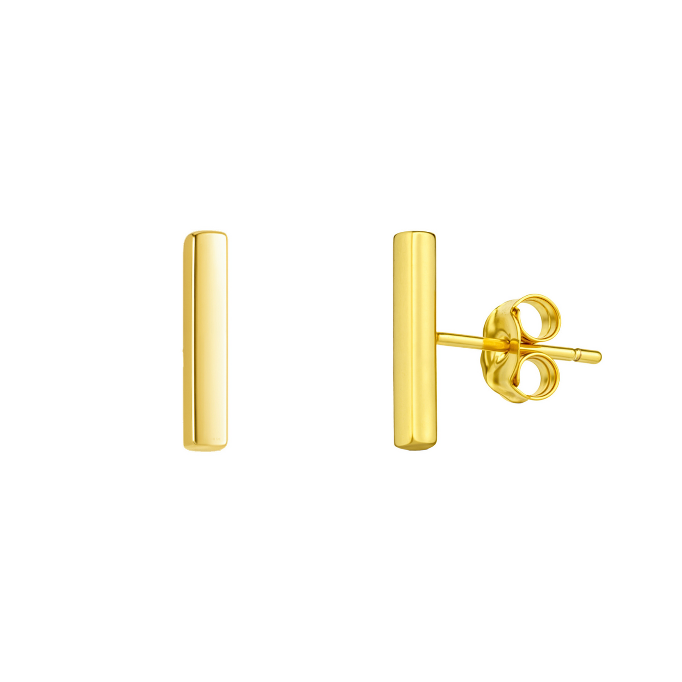 Bar Stud Plain Earrings Sterling Silver
