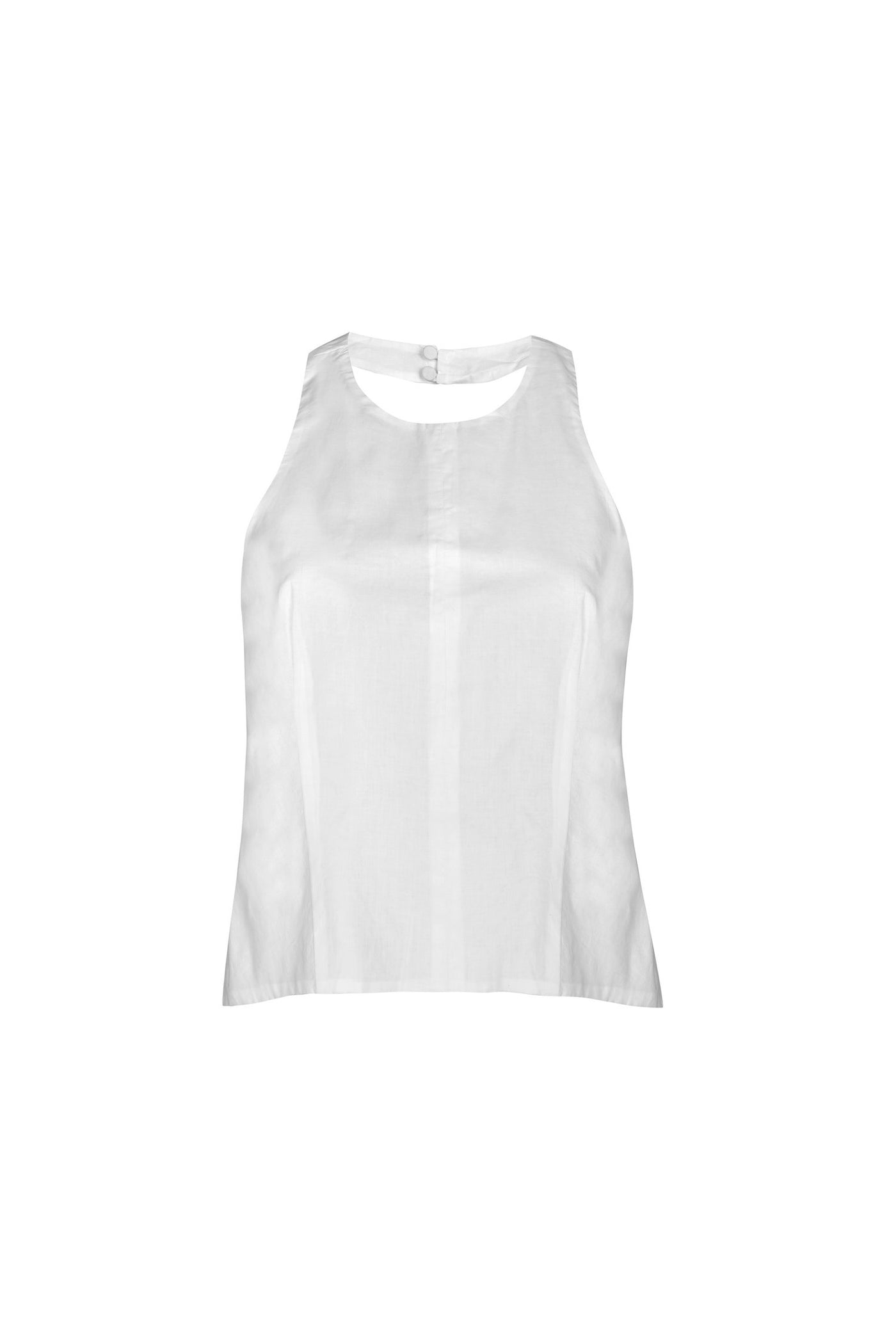 White Backless Top