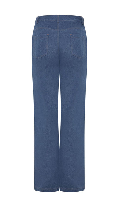Faded Denim Button Jeans