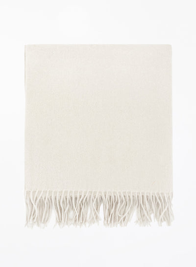 Helena Cashmere Shawl - Blanc