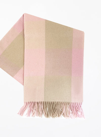 Beyza Cashmere Wool Blend Shawl - Rose