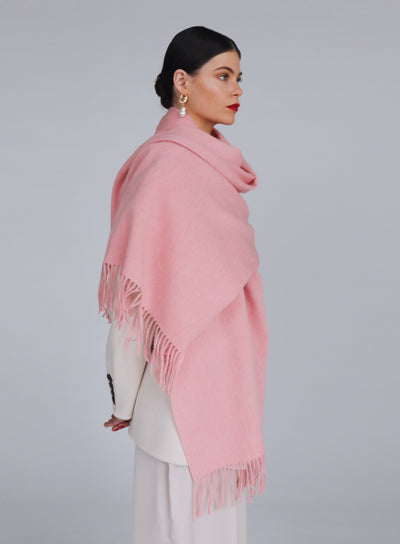 Serene Lambswool Shawl - Rose