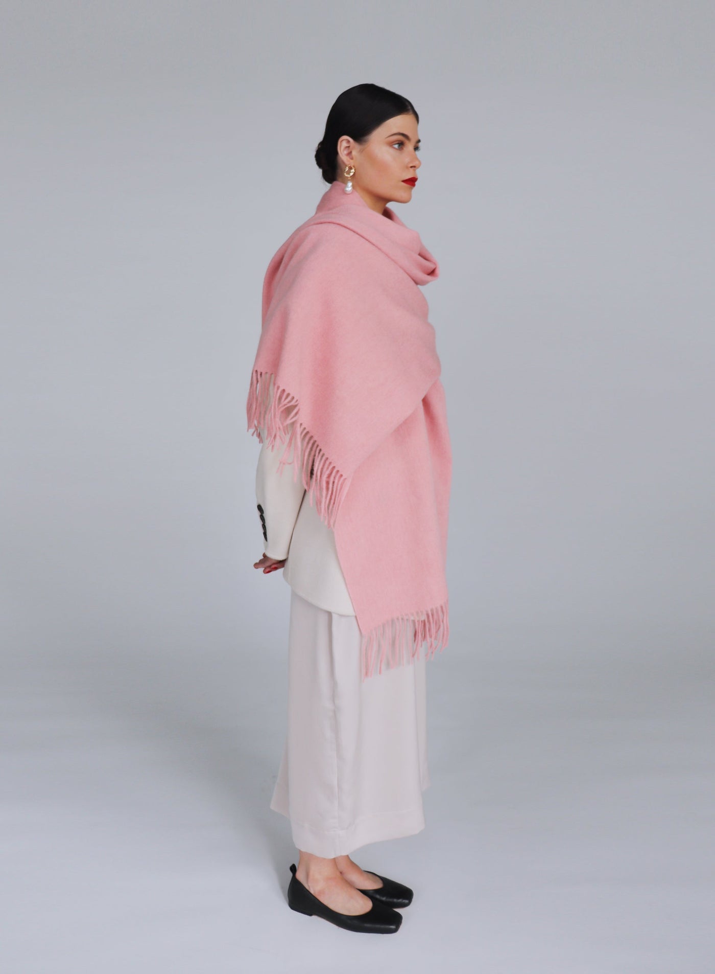 Serene Lambswool Shawl - Rose