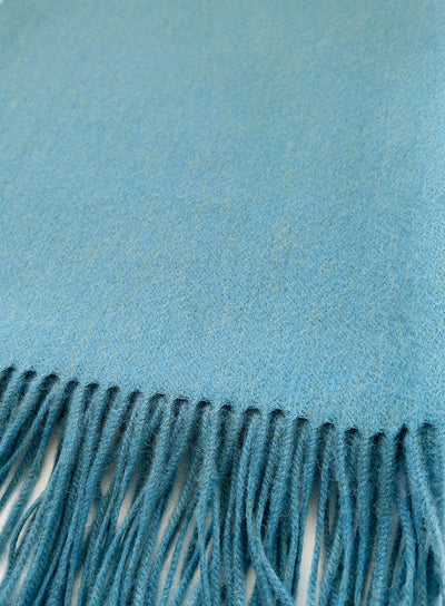 Serene Lambswool Shawl - Aqua