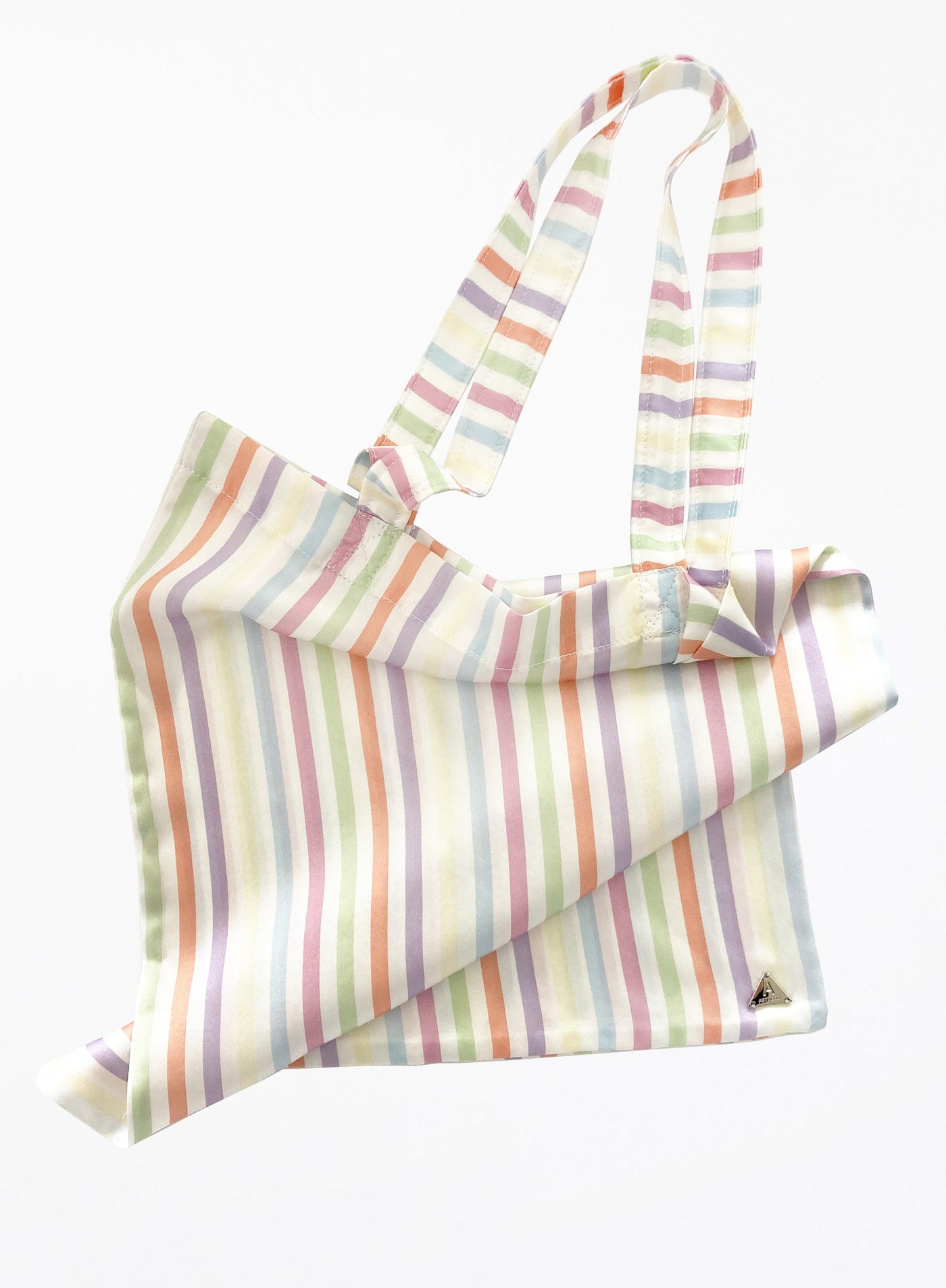 Amalia Silk Handle Tote Bag - Stripe