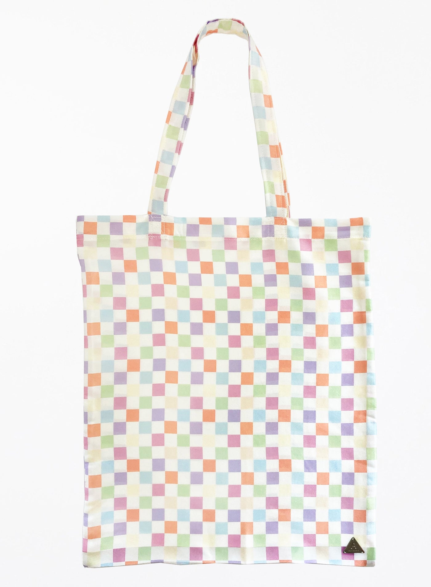 Amalia Silk Handle Tote Bag - Checked