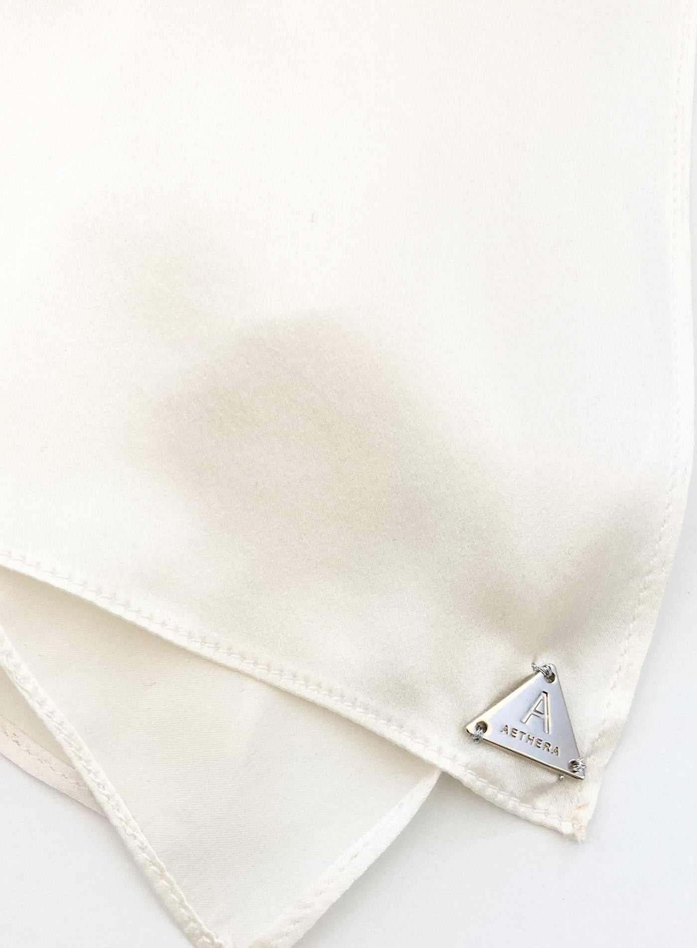 Martine Silk Square Scarf - Pearl