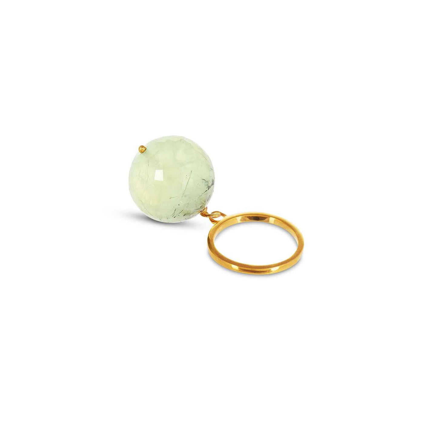 Bubble Green Aventurine Gold Ring