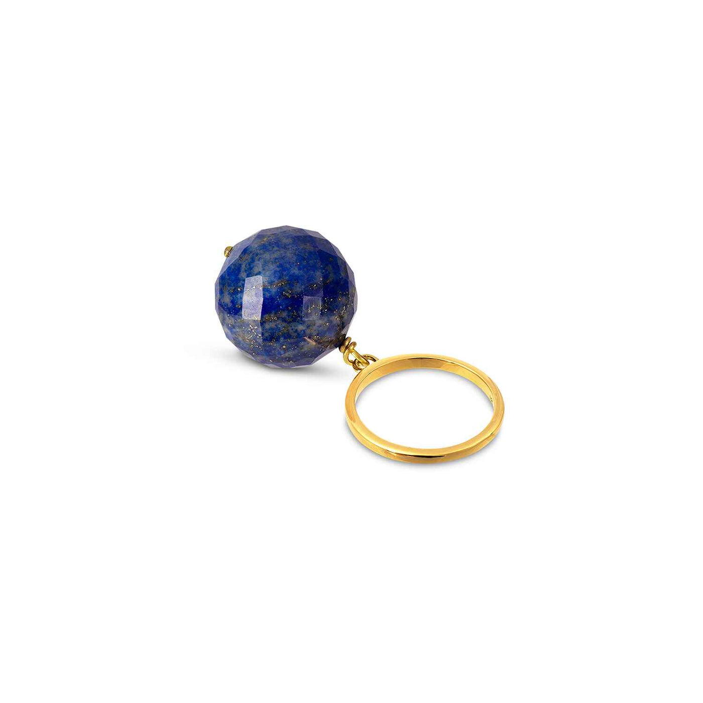 Bubble Lapis Lazuli Gold Ring