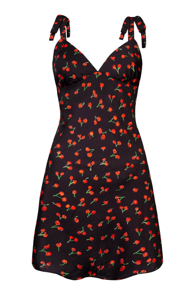 Alana Mini Slip Dress - Black Cherry