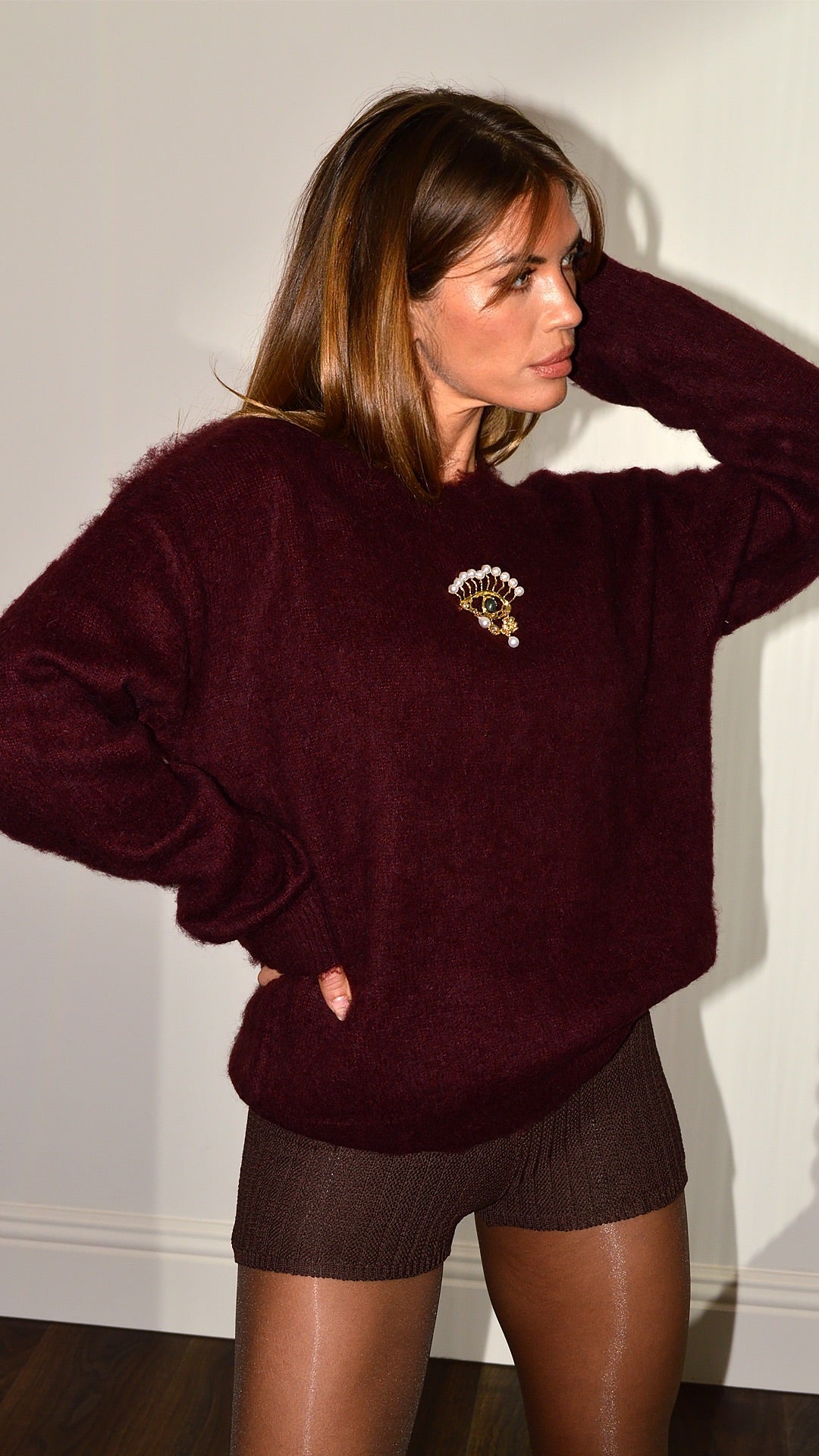 Oxblood Mohair Jumper