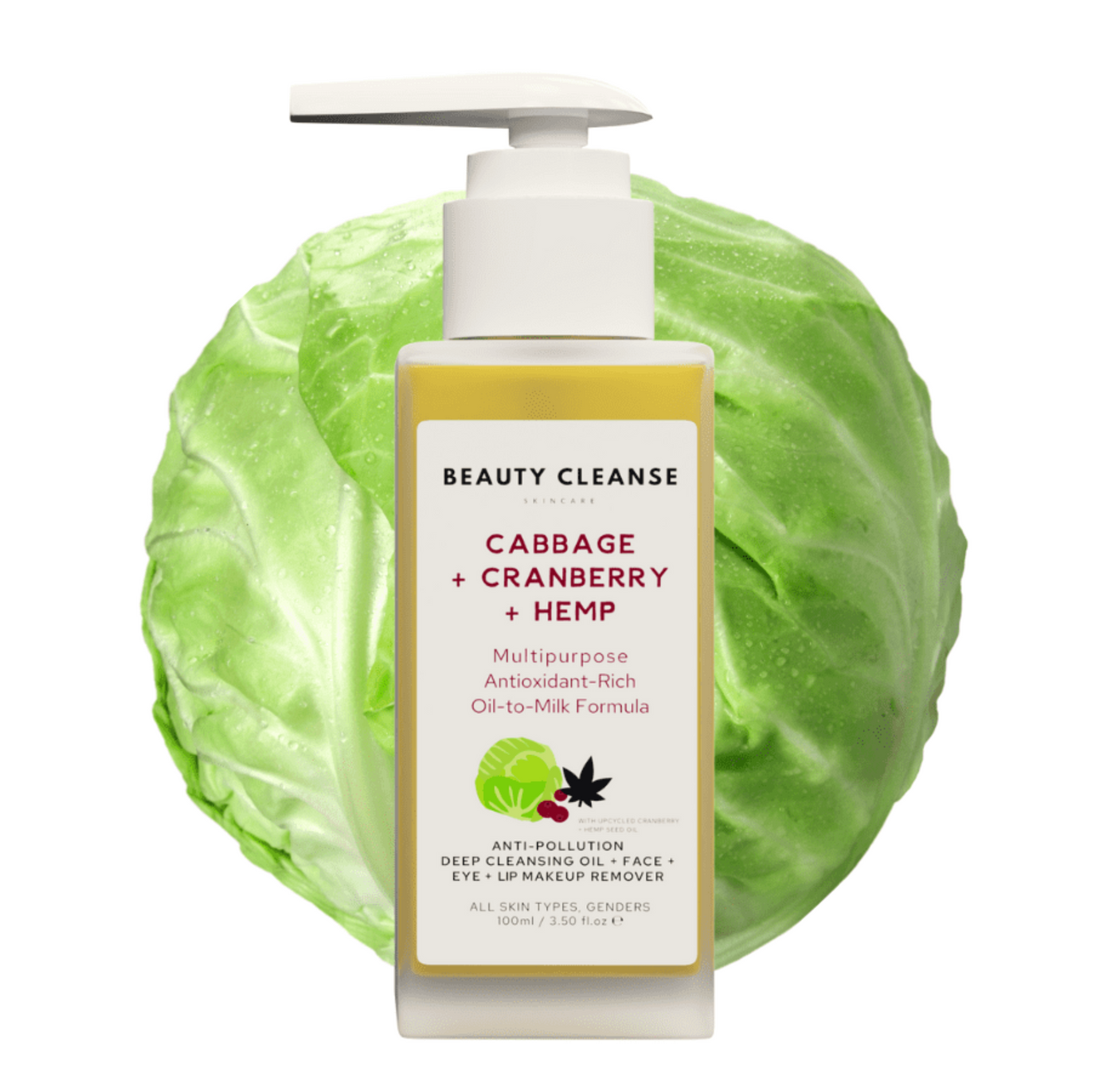 Cabbage Anti-Pollution Cleansing Oil & Makeup Remover | 3-IN-1