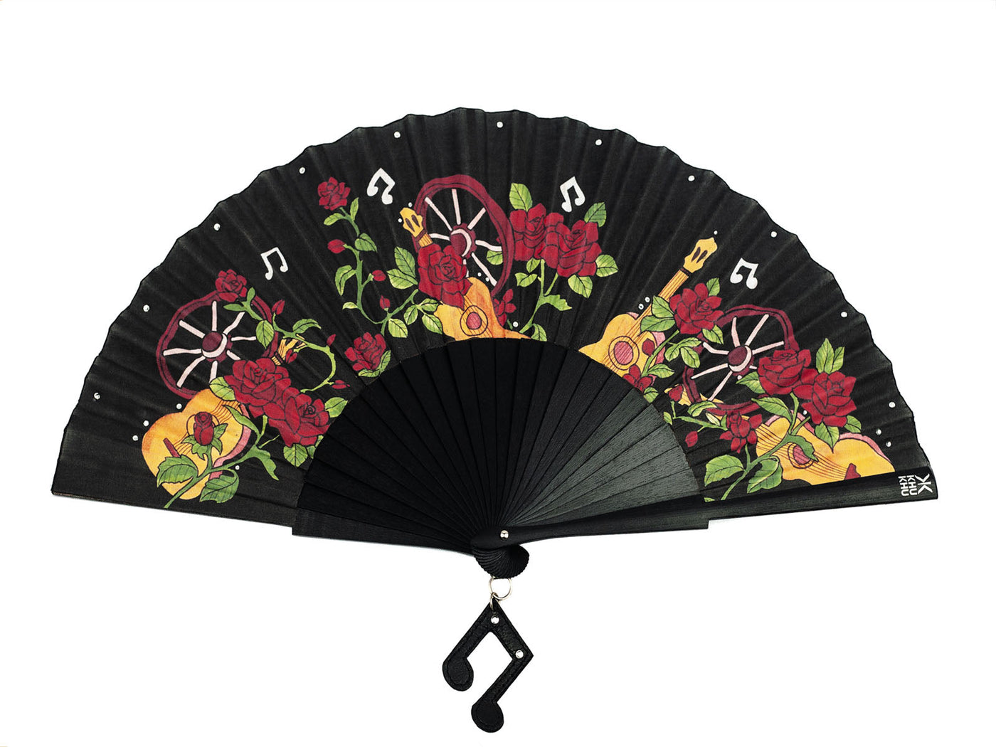 Khu Khu Melody Maker Hand-fan, from the Wild is the Wind Hand-fan Collection - Sparkling, rhinestone cowboy inspired hand-fans