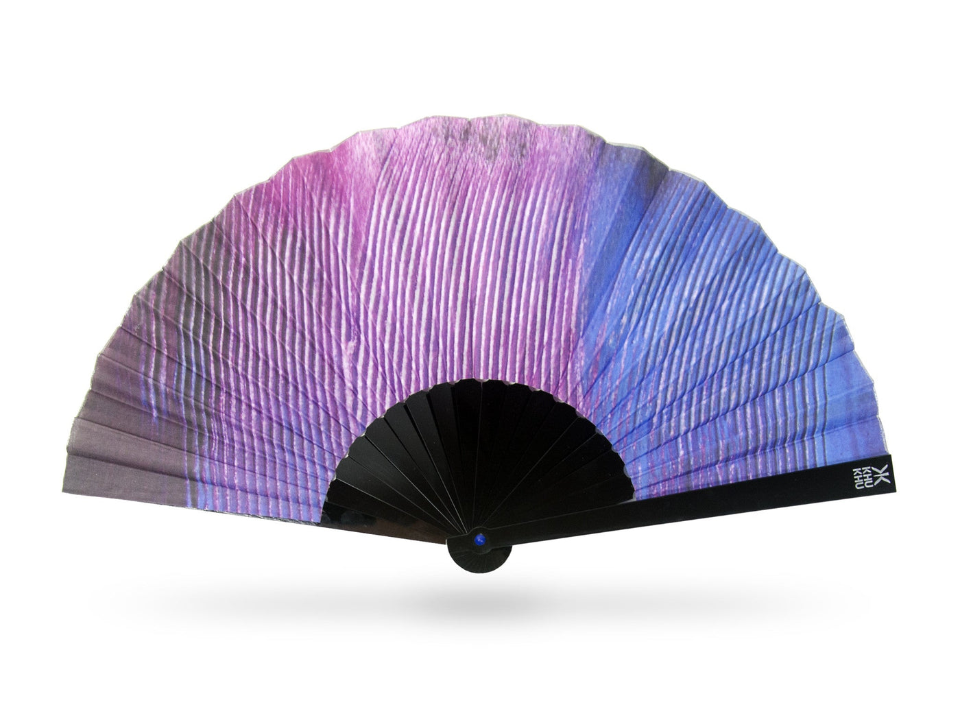 Khu Khu Cotinga Hand-fan, from the Painted Pleasures Hand-fan Collection - Chic, colourful, and cool hand-fans