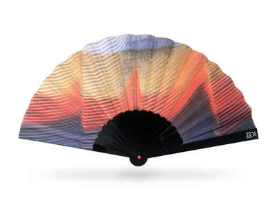 Khu Khu Kingfisher Hand-fan, from the Painted Pleasures Hand-fan Collection - Chic, colourful, and cool hand-fans