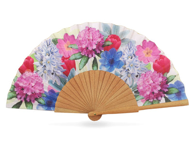 Khu Khu Spring Hand-fan, from the Fan for all Seasons Hand-fan Collection - Hand-fans bursting with blooming flowers