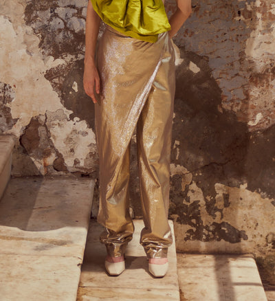 Golden Overlap Trousers