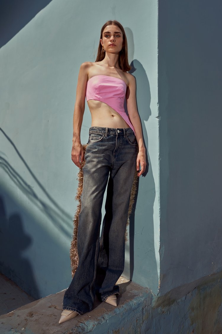 Pink Asymmetrical Top