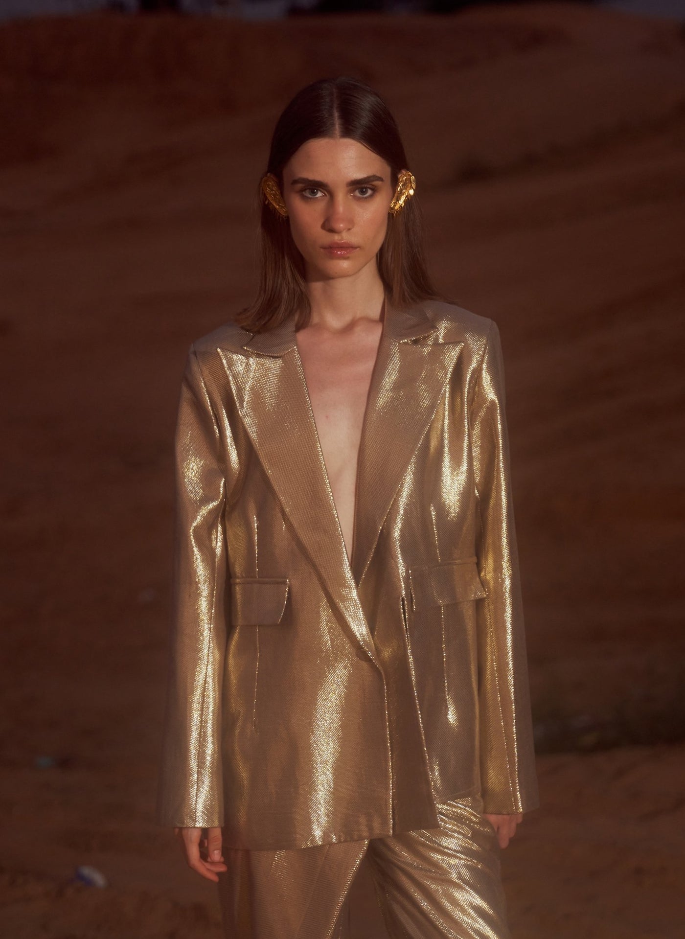 Gold Tailored Blazer