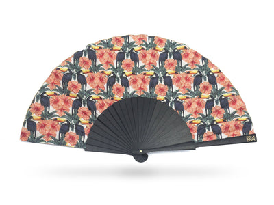 Khu Khu Toco Toucan Hand-fan, from the Tropicana Hand-fan Collection - Hand-fans with a touch of fiesta flair