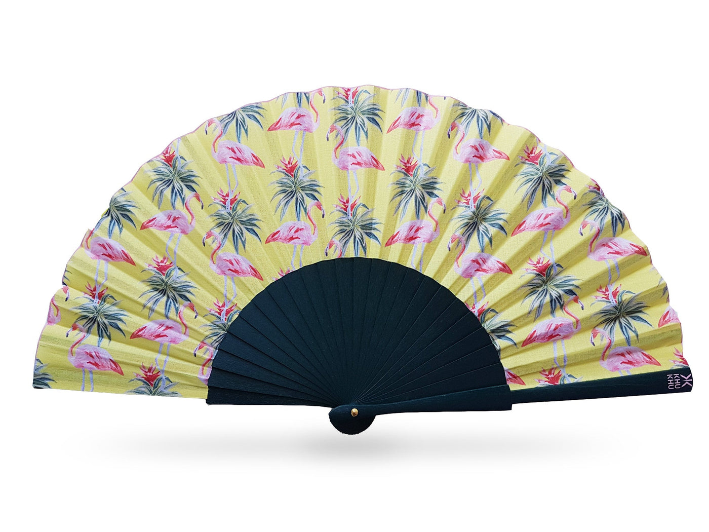 Khu Khu The Flamingo Hand-fan, from the Tropicana Hand-fan Collection - Hand-fans with a touch of fiesta flair