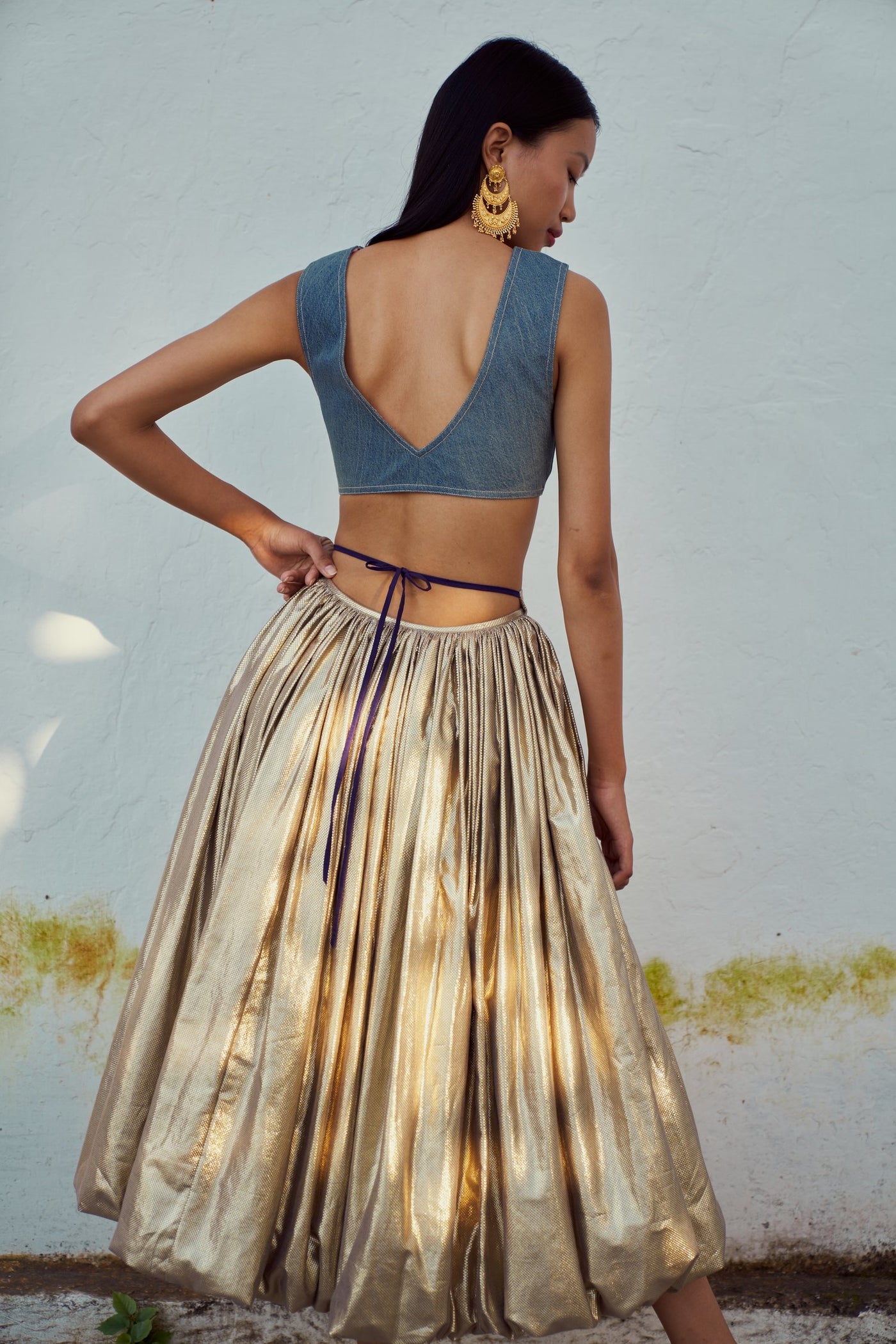 Upcycled Denim Top