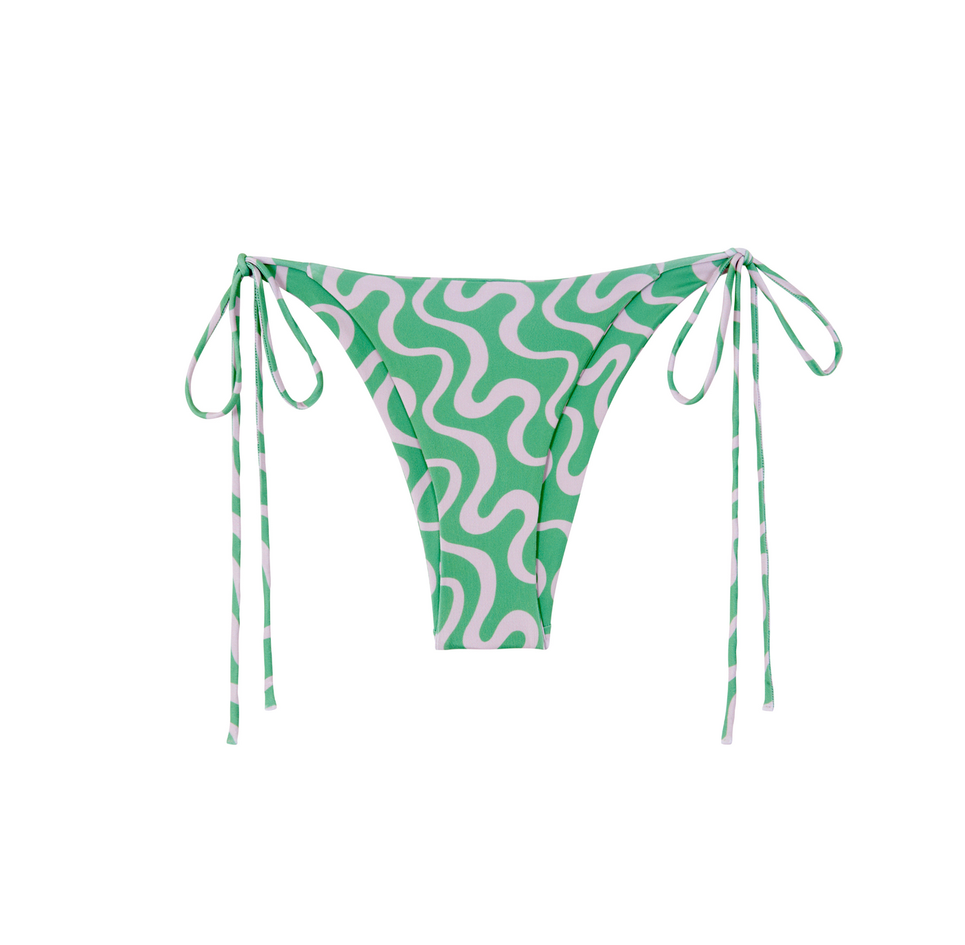Wavy Green Bikini Bottom