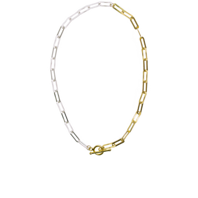 Henry Mixed Metal Chain Choker with Toggle