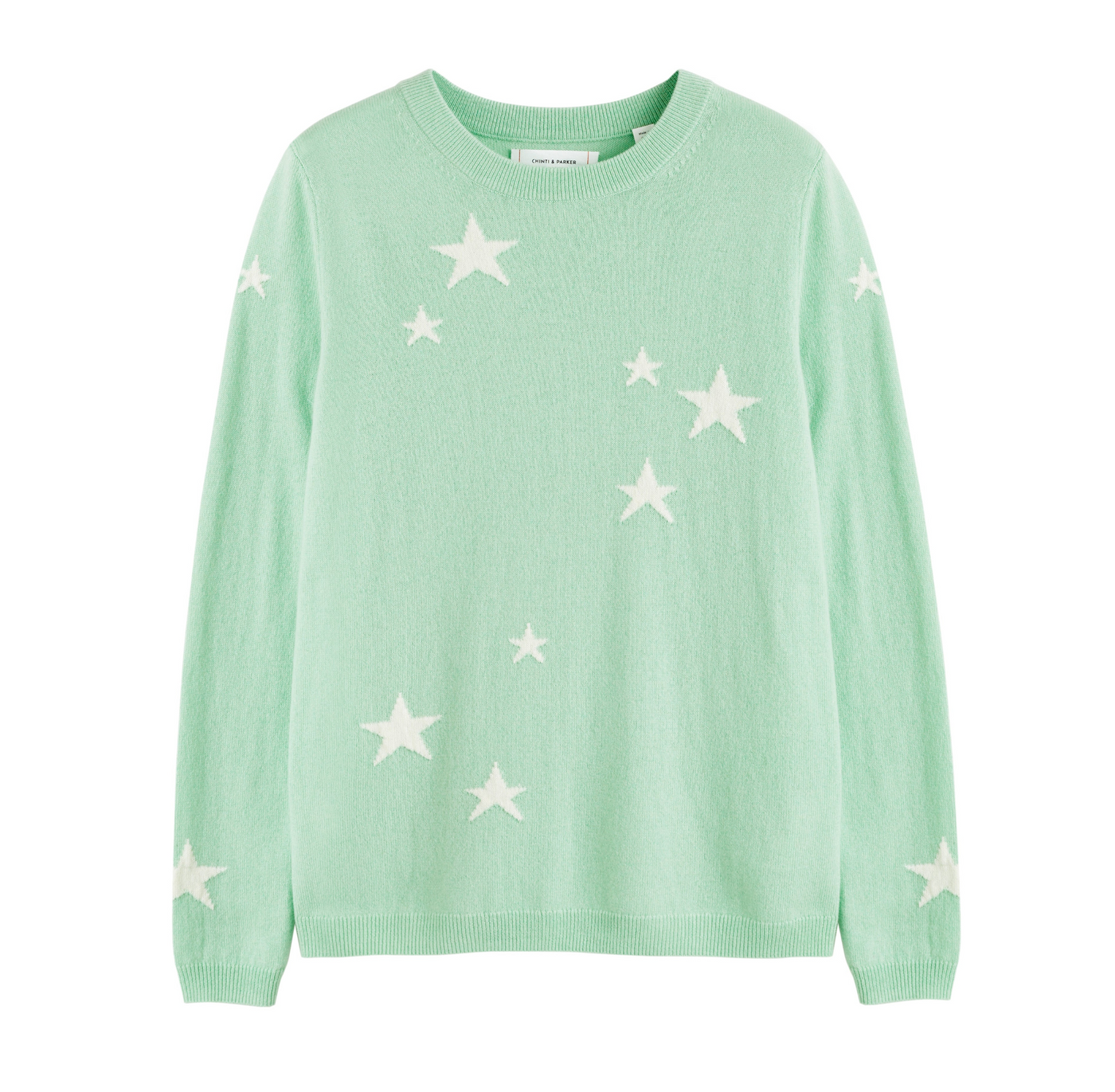 Mint Wool-Cashmere Star Sweater