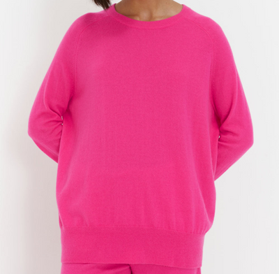 Fuchsia Cashmere Slouchy Sweater