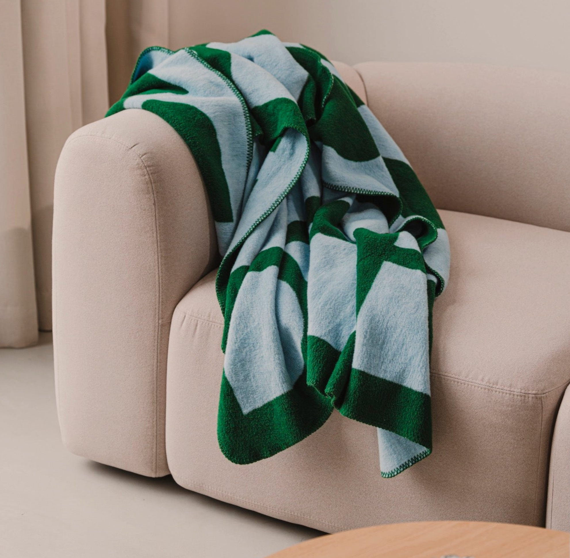 Gilli Throw Green / Baby Blue