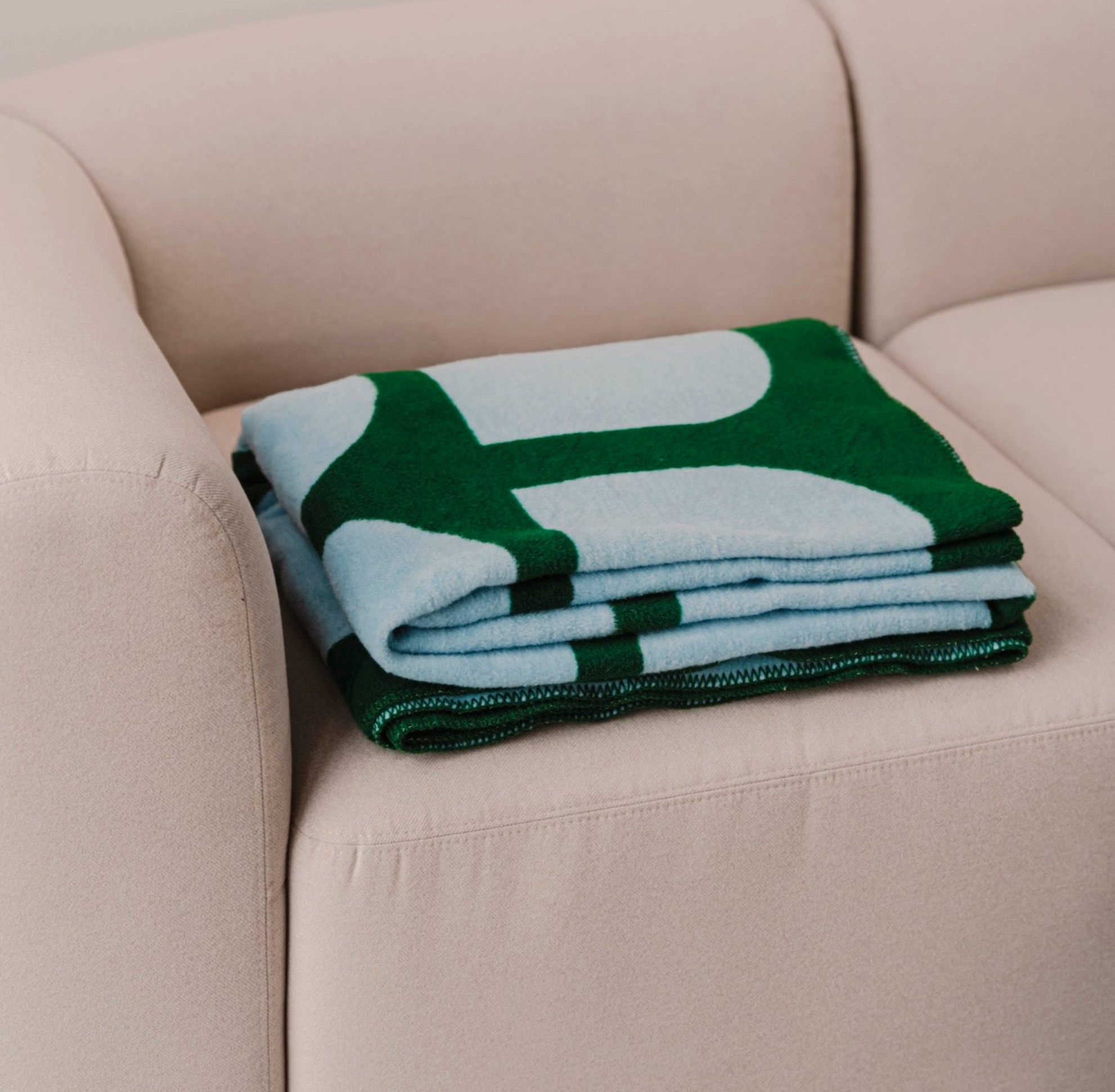 Gilli Throw Green / Baby Blue