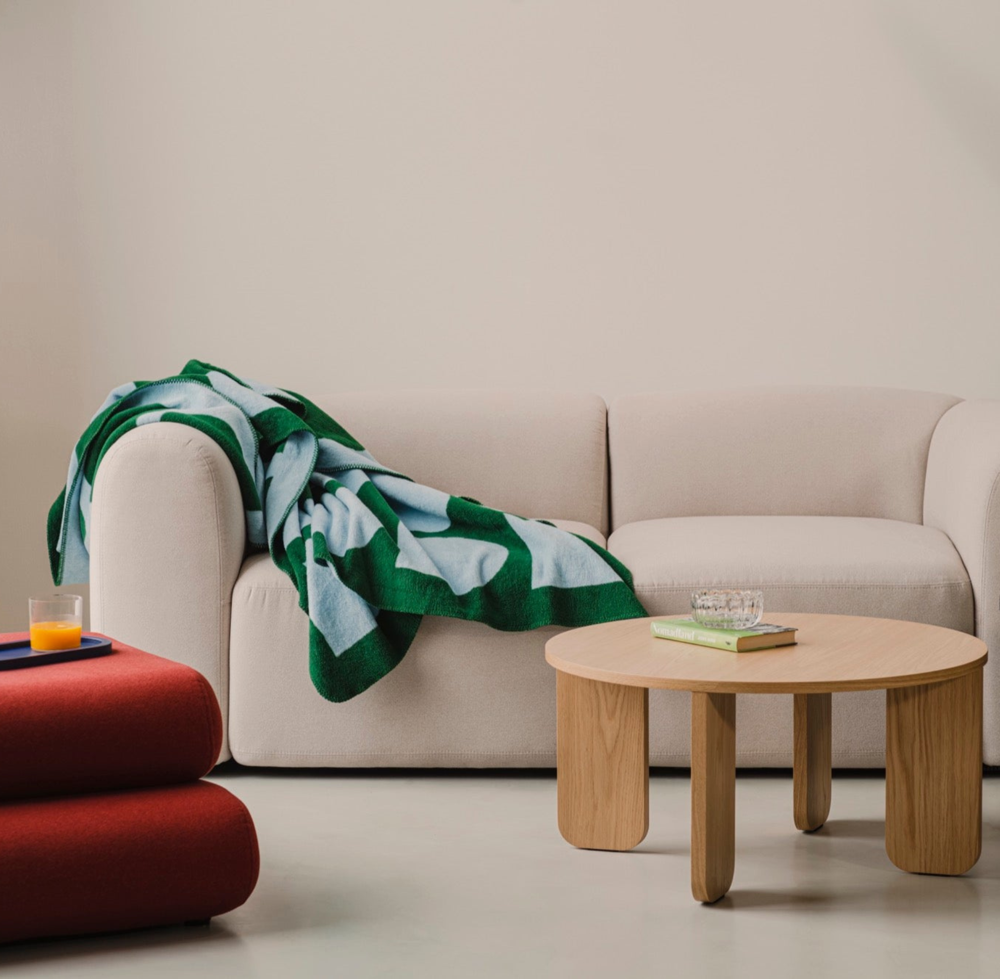 Gilli Throw Green / Baby Blue