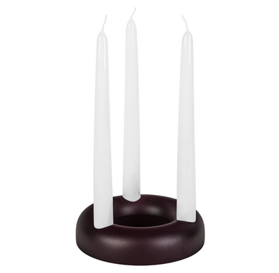 Lums Candle Holder Wine Berry