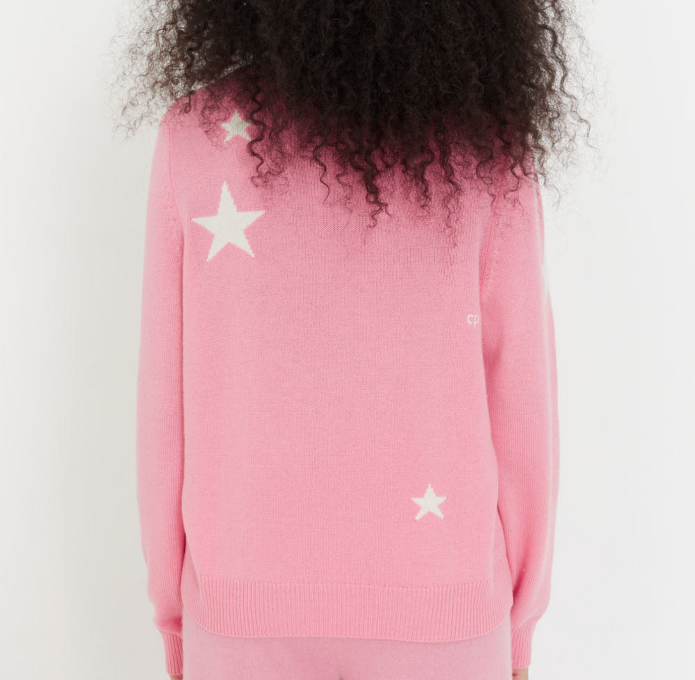 Pink Wool-Cashmere Chunky Star Sweater