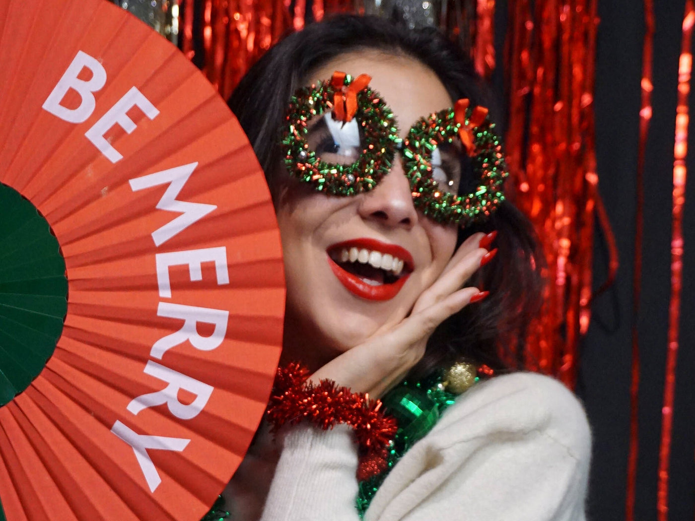 Khu Khu Be Merry Hand-fan, from the Statement Hand-fan Collection - The definitive statement accessory