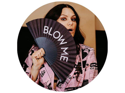 Khu Khu Blow Me Hand-fan, from the Statement Hand-fan Collection - The definitive statement accessory