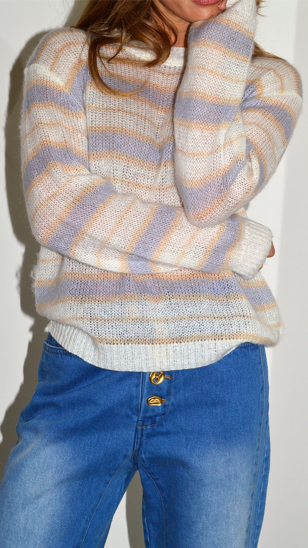 Multi-Stripe Mohair Jumper