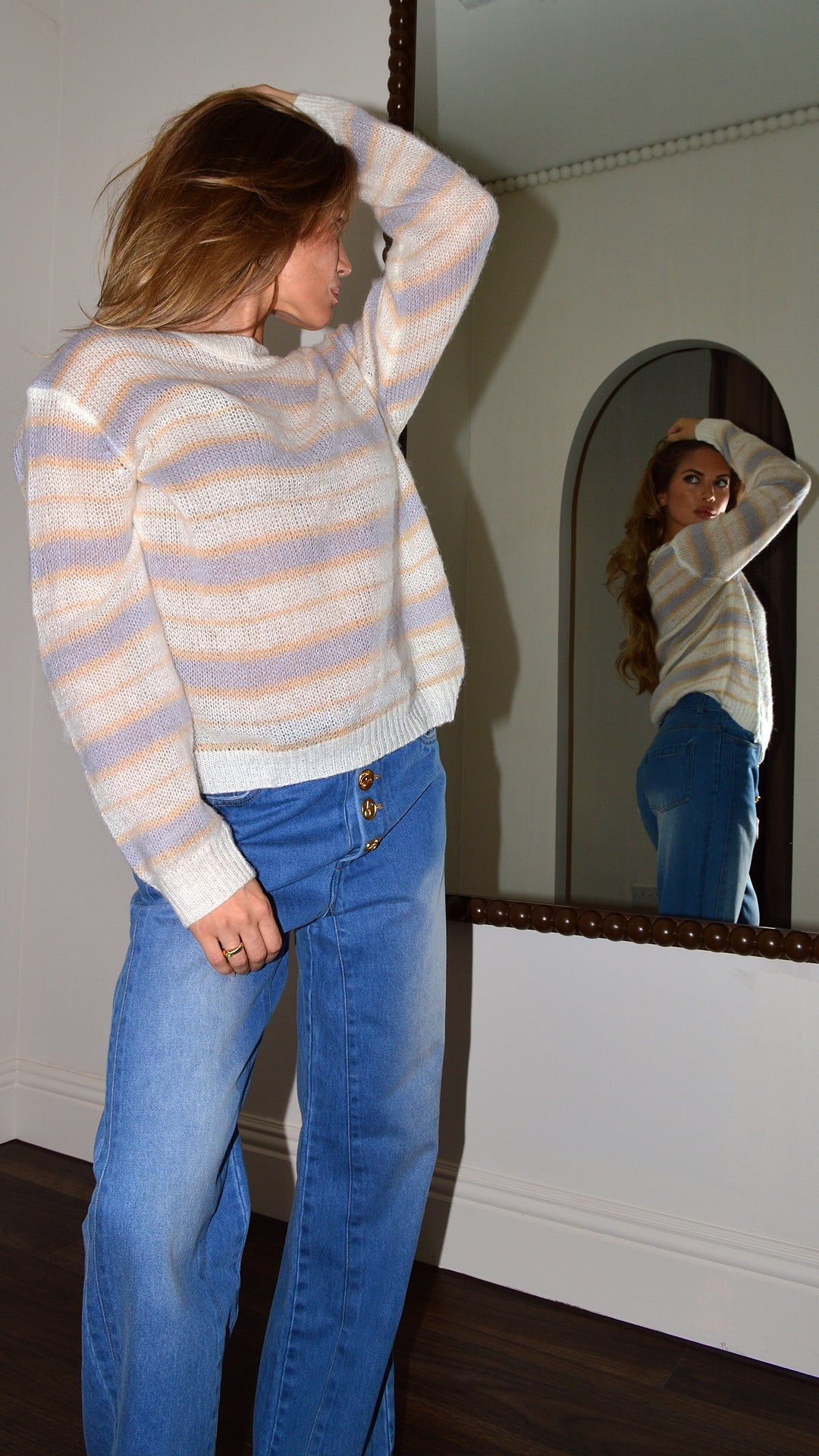 Multi-Stripe Mohair Jumper